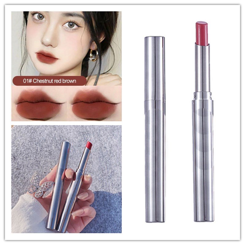 6 colores de labial mate aterciopelado, coloración duradera, brillo labial, resistente al agua e hidratante para mujer, cosmético labial TSLM1