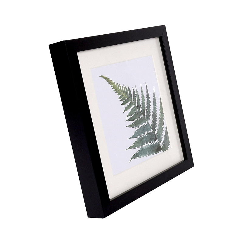 Rammekube med passepartout 20 x 20 cm, sort