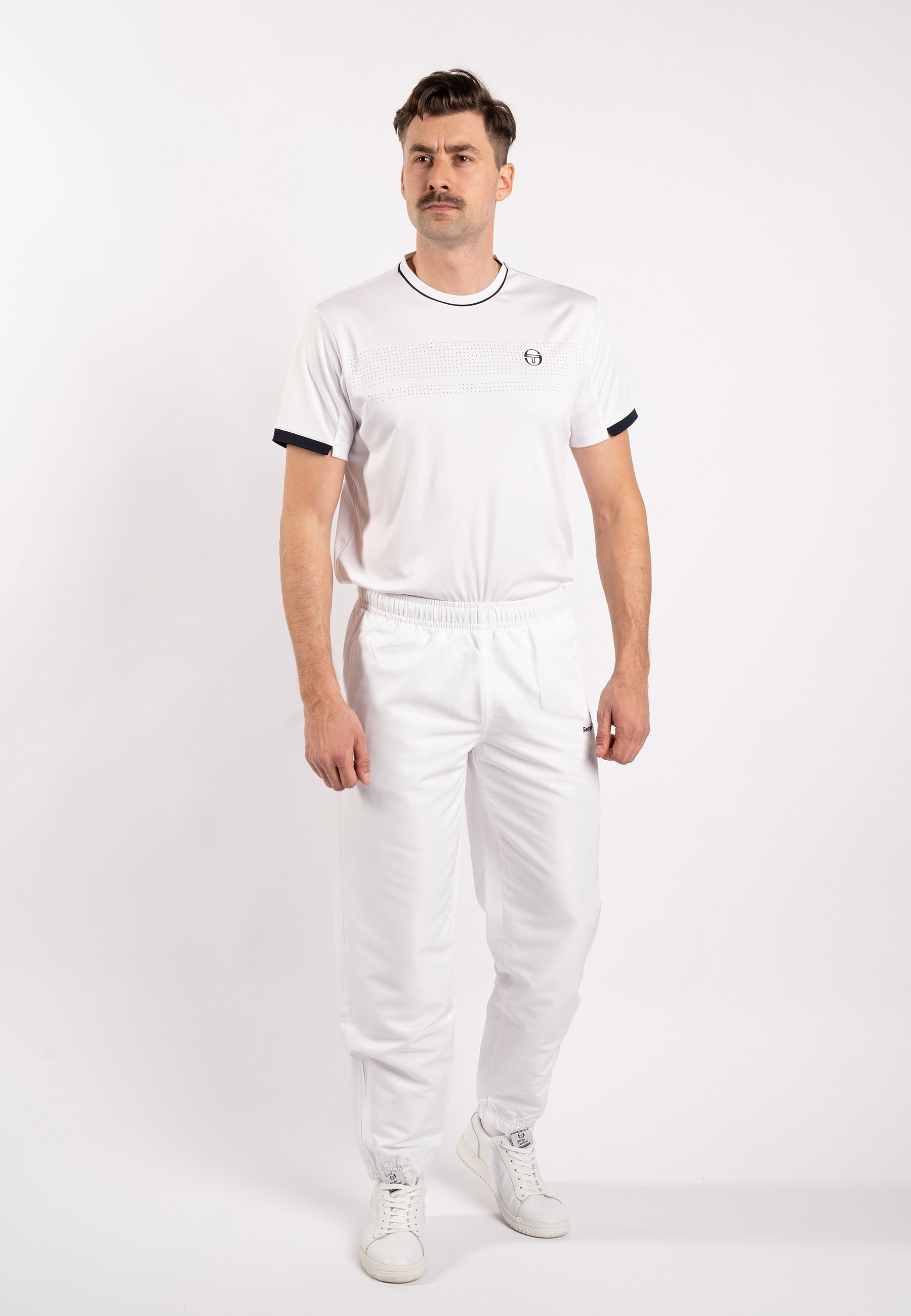 Sergio Tacchini CARSON - Donji dio trenirke - bijelo-crni
