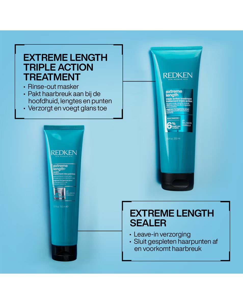 REDKEN Extreme Length trīskāršas darbības maska bojātiem matiem