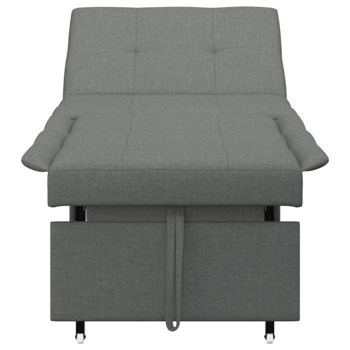 309685& Canapé-lit 3-en-1,Lit banquette,convertible - Style Néo, Tissu Gris Foncé