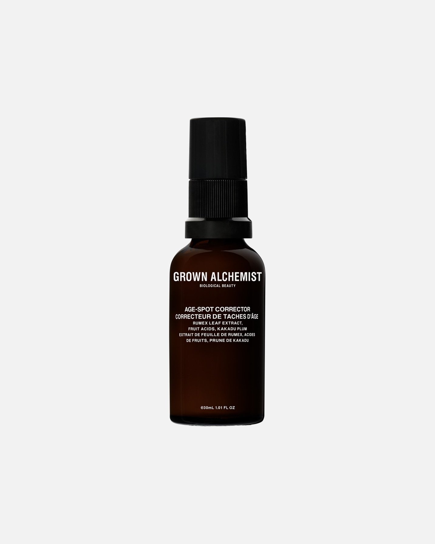 Grown Alchemist kamuflāžas krēms vecuma plankumiem: Rumex lapu ekstrakts, augļu skābes, kakadu plūme – 30 ml