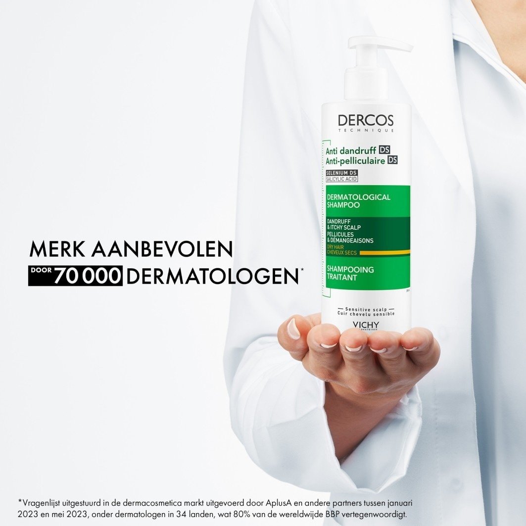 Vichy Dercos šampon proti prhljaju za suhe lase – 390 ml