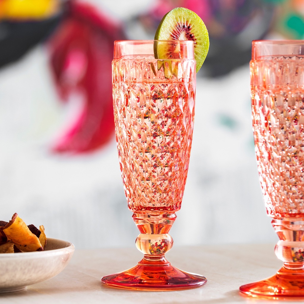 Villeroy & Boch čaše za šampanjac, set od 4 dijela, boja Boston Apricot, 1 komad