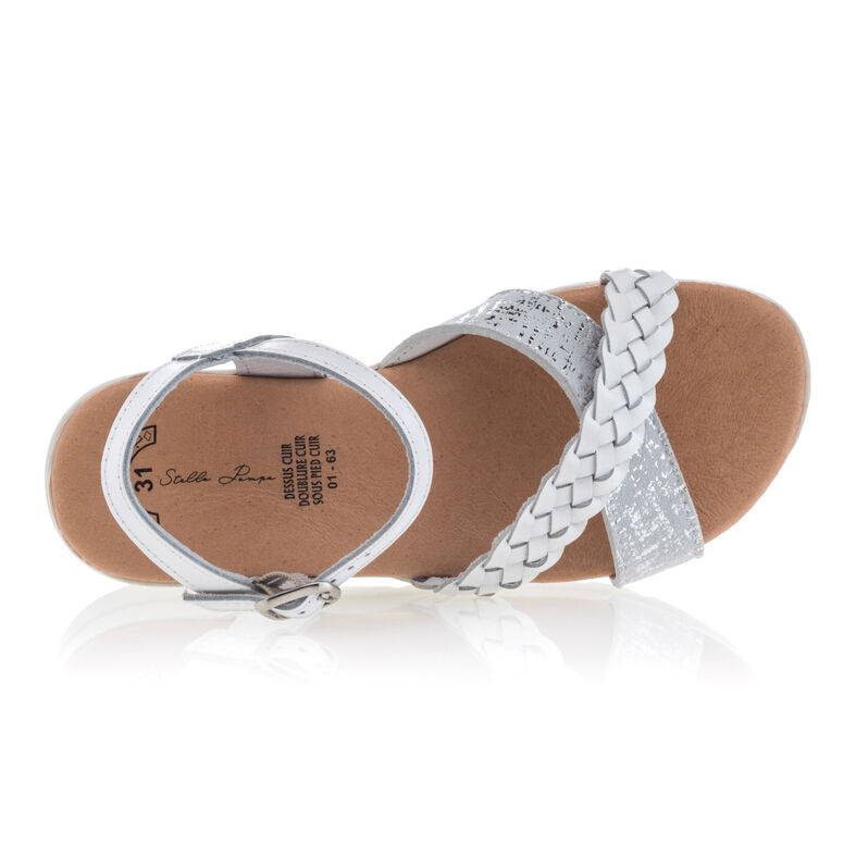 Hvite sandaler / sko med åpen tå for jenter