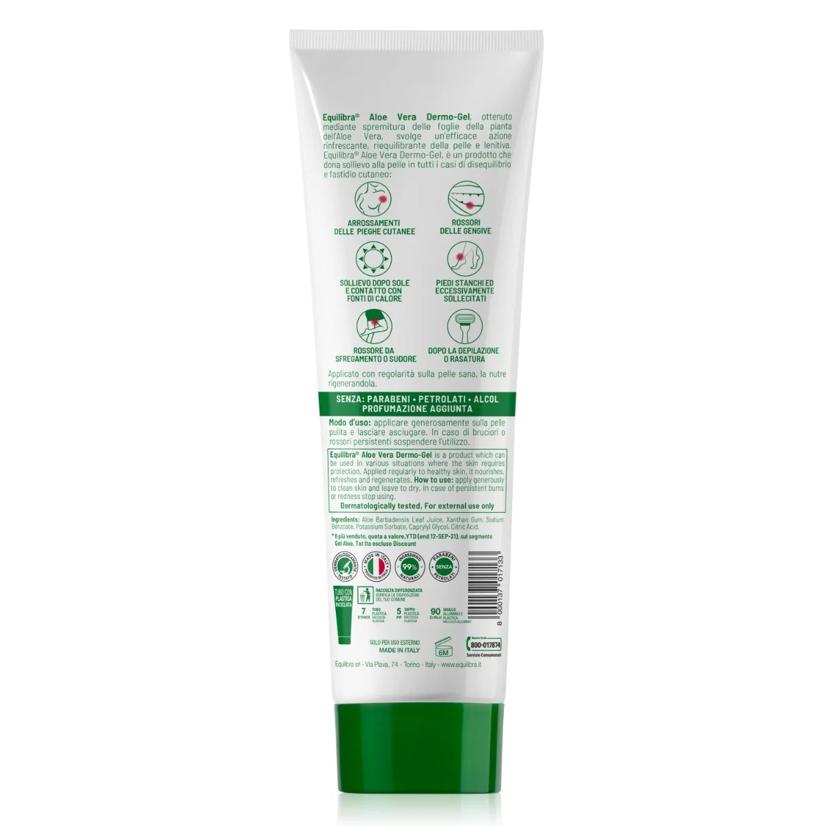 Equilibra Equilibra Aloë Vera Dermo gel 300 ml voor het verzachten van de huid