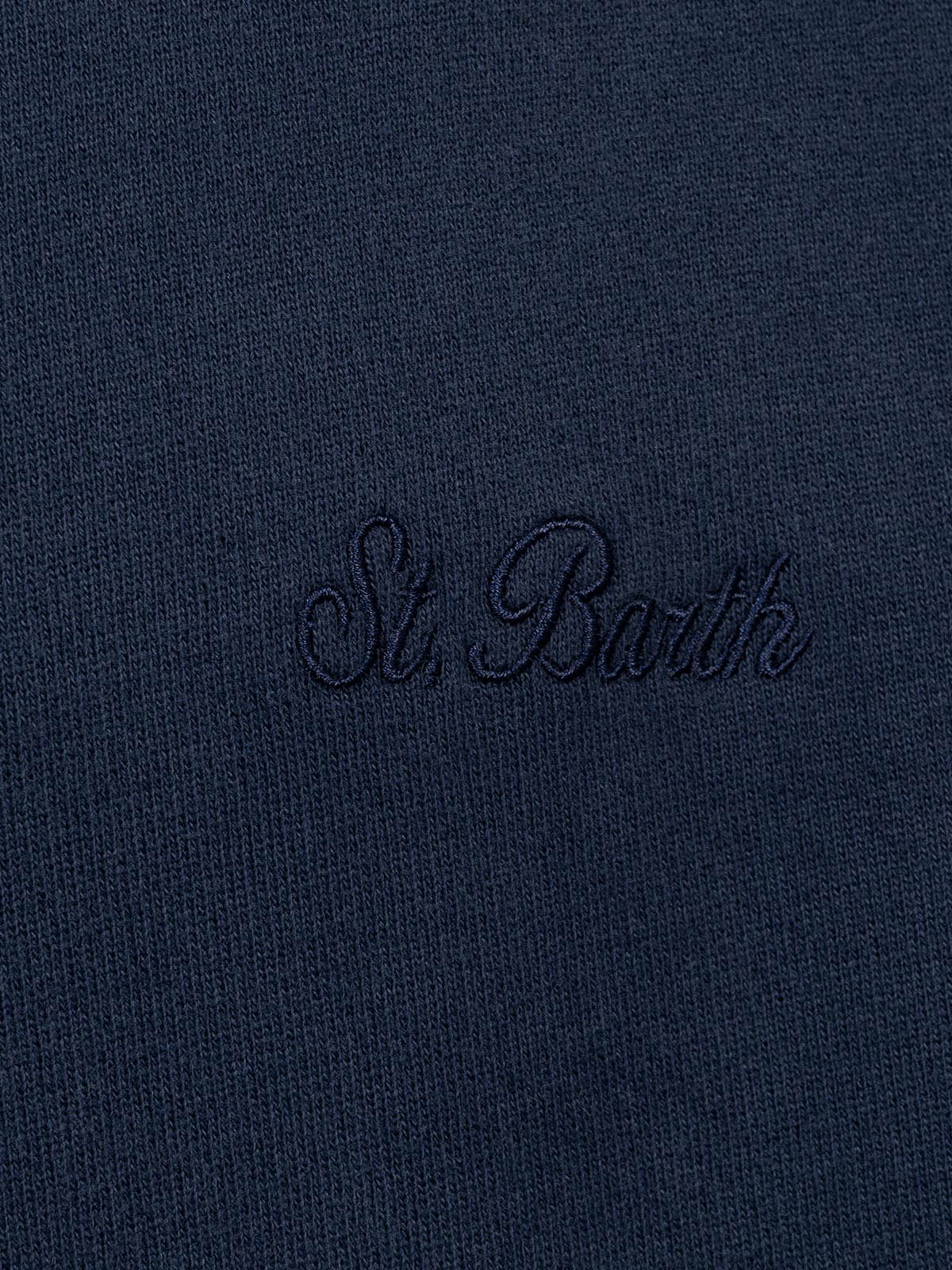 Tribeca herensweatshirt in marineblauw met St. Barth-logo