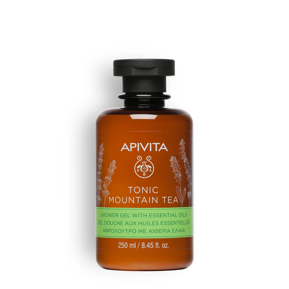APIVITA Gel douche tonique Apivita au thé des montagnes 250 ml/20 gels douche