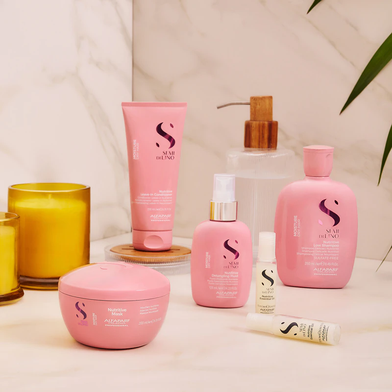 Alfaparf Milano Semi di Lino Moisture Nutritive Detangling Fluid, hydratačný krém bez oplachovania pre ľahké rozčesávanie vlasov