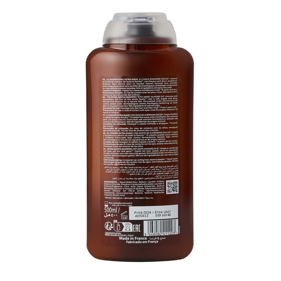 CORINE DE FARME Shampooing extra doux à l'huile d'Amande douce