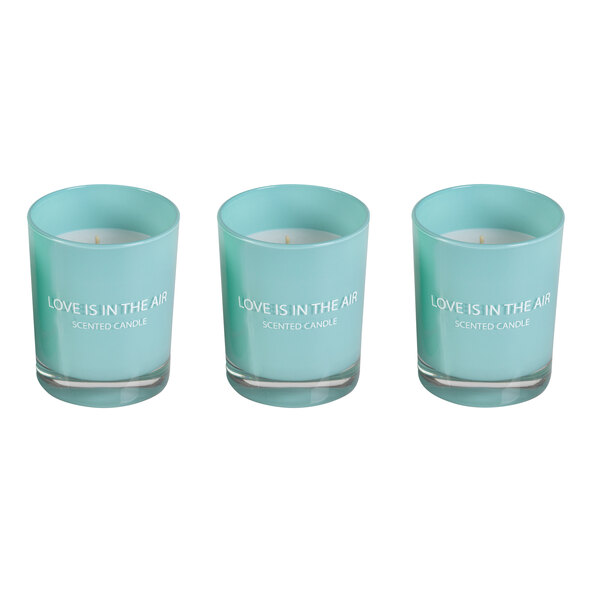 Pahar de sticlă SCANDI, albastru închis, set de 3