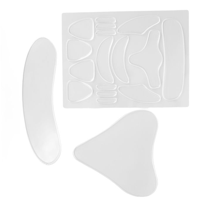 Juego de 18 parches antiarrugas de silicona reutilizables, suaves y portátiles para la frente, el rostro, el cuello y el pecho.