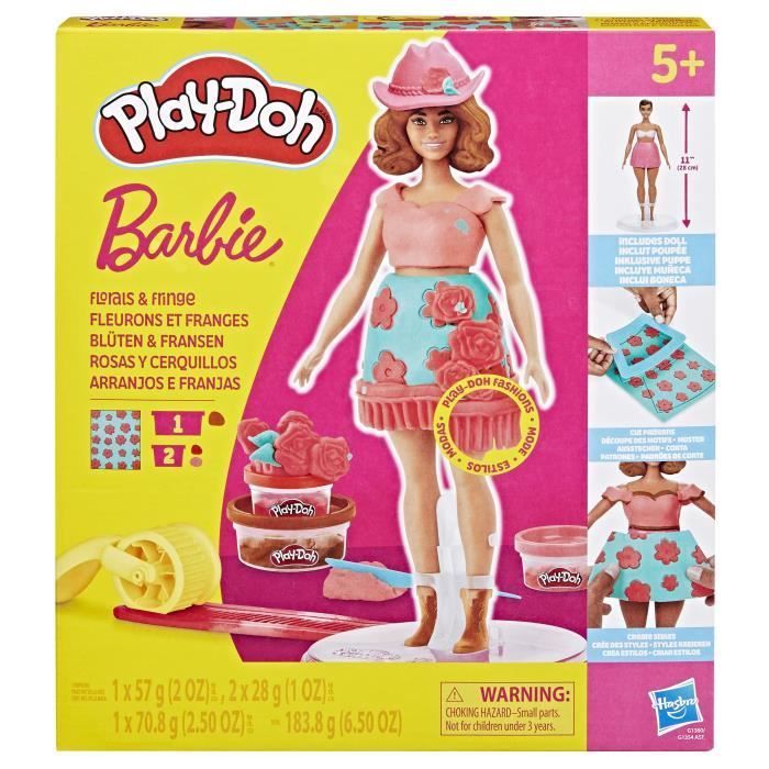 Set di pasta modellabile Play-Doh Barbie con fiori e frange