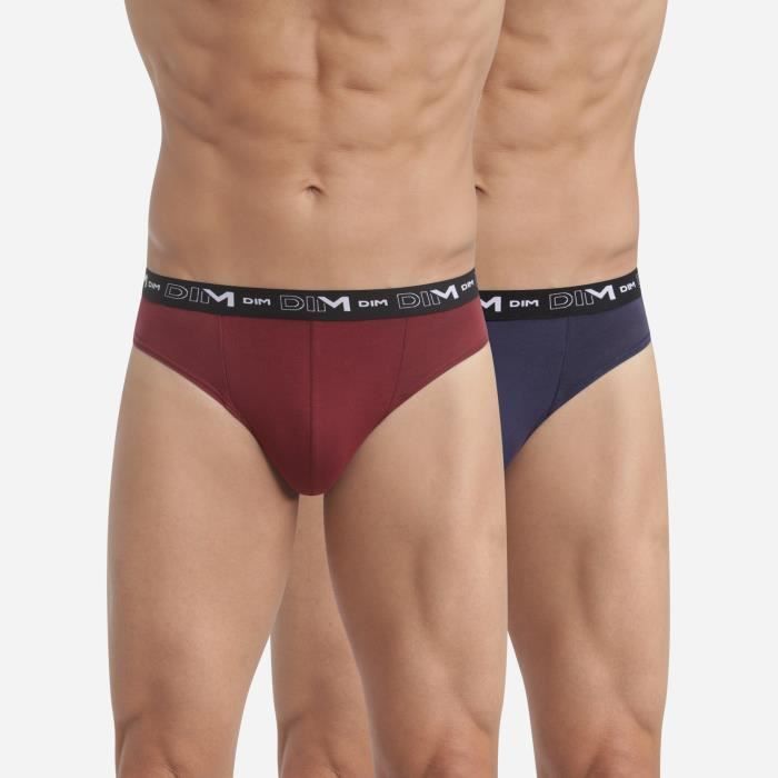 Calzoncillos - DIM - Algodón elástico - Paquete de 2 - Negro - Cintura elástica
