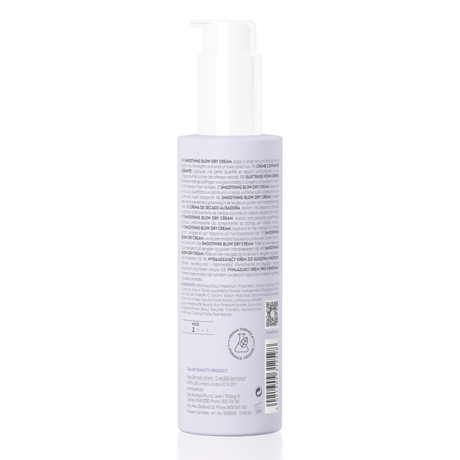 KERASILK toplotno zaščitna krema, krema za glajenje las po sušenju s fenom – 50 ml