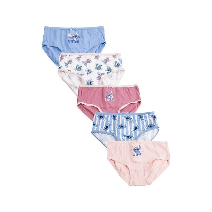 Ondergoedset - Multicolor - Meisjes - 5-delig - Zachte stof - Stikselpatroon
