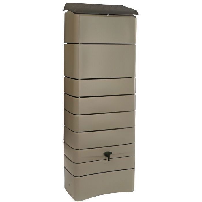 Wall-mounted rainwater harvesting tank - 300 liters - Taupe