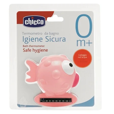 CHICCO Chicco rosa Badethermometer mit Fischmotiv, ab 0 Monaten, nützlich und unterhaltsam
