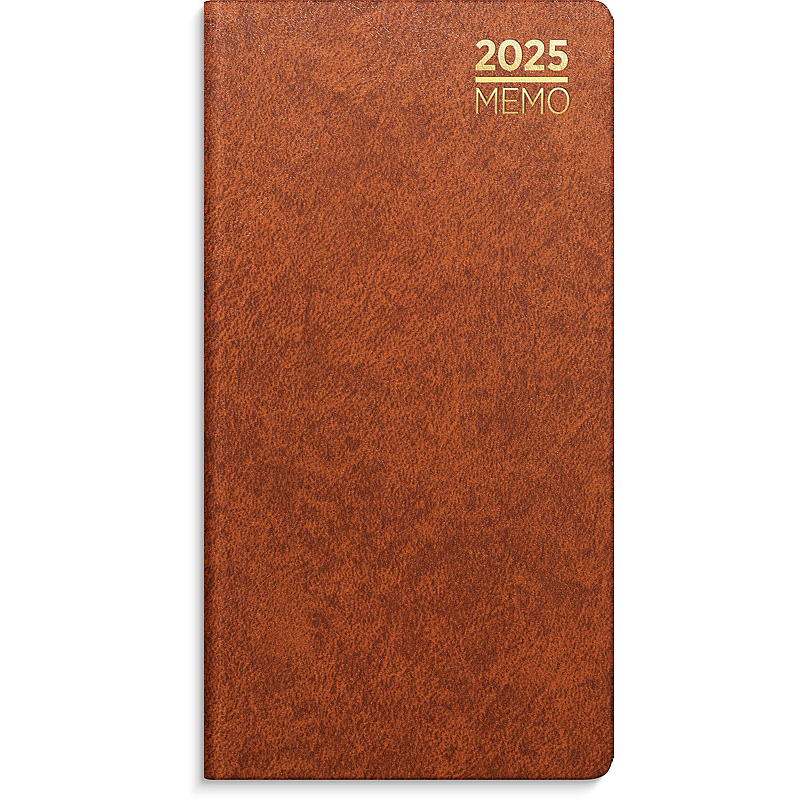 Almanakka muistio ruskea 2025