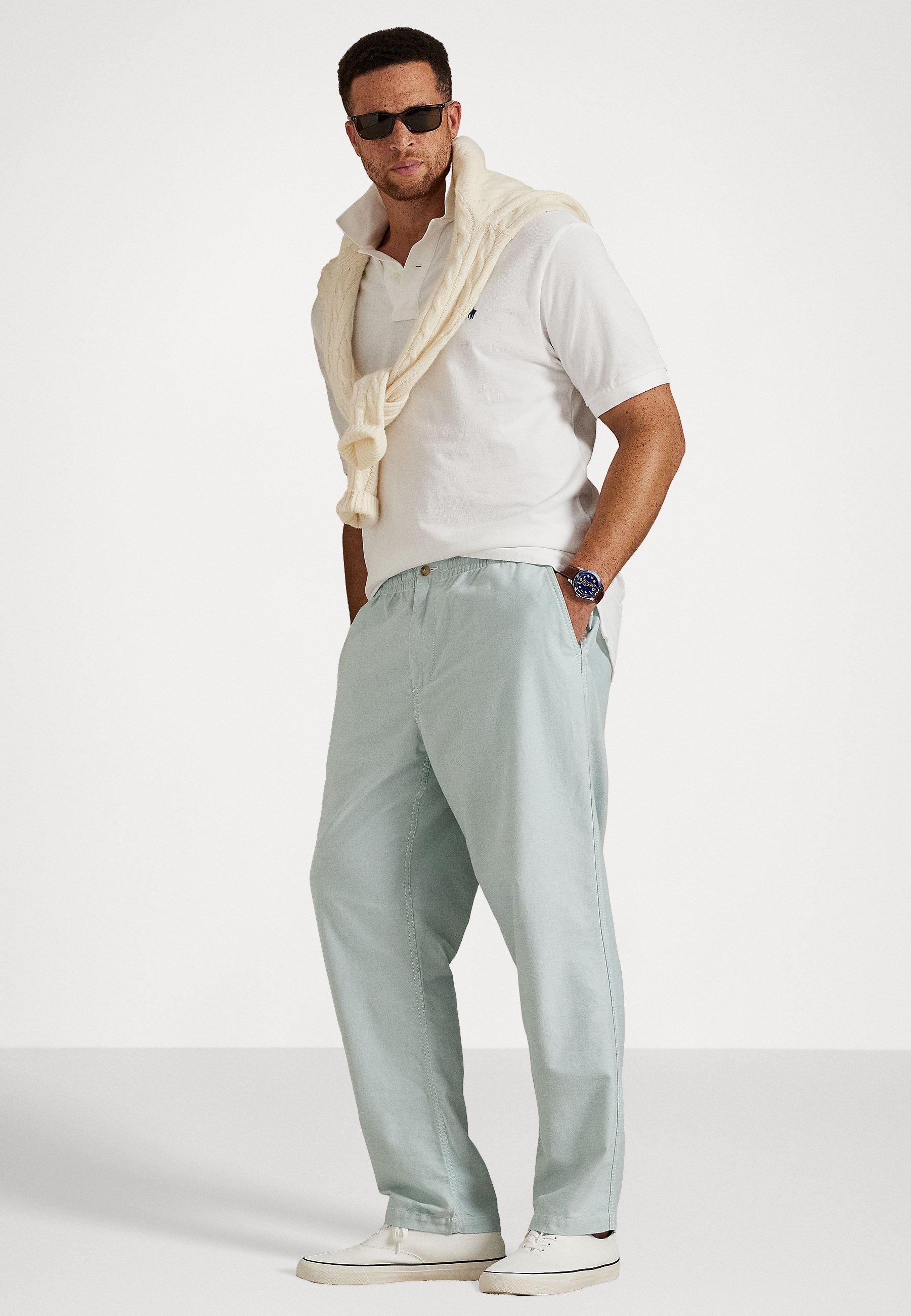 Polo Ralph Lauren Big & Tall POLO PREPSTER CLASSIC FIT OXFORD BROEK - Chino's - fatigue