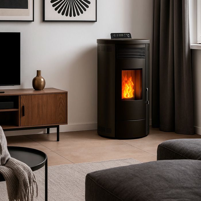 Poêle à granulés étanche Flavia 15 kW Noir Sannover