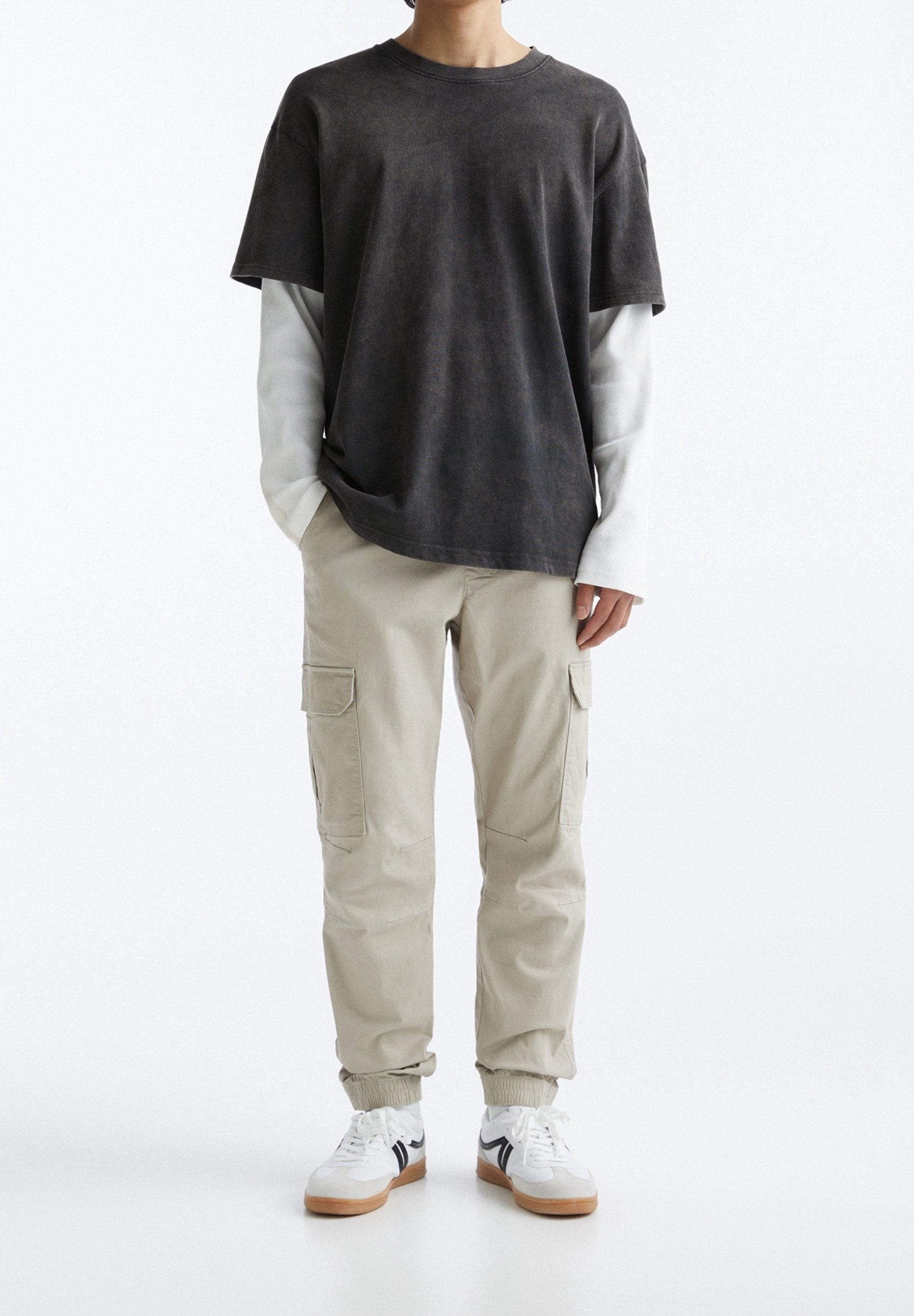 Pantalon cargo PULL&BEAR - sable