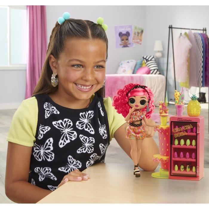 LOL Surprise OMG Sweet Nails™ - Nail Bar - Bambola alla moda Pinky Pops Fruit Shop - Tema frutta - Età 4+