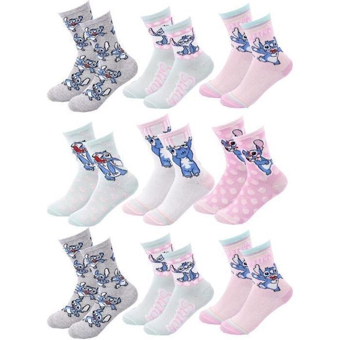 Socks - LILO AND STITCH - 9 Pair Pack - Girls - Pink