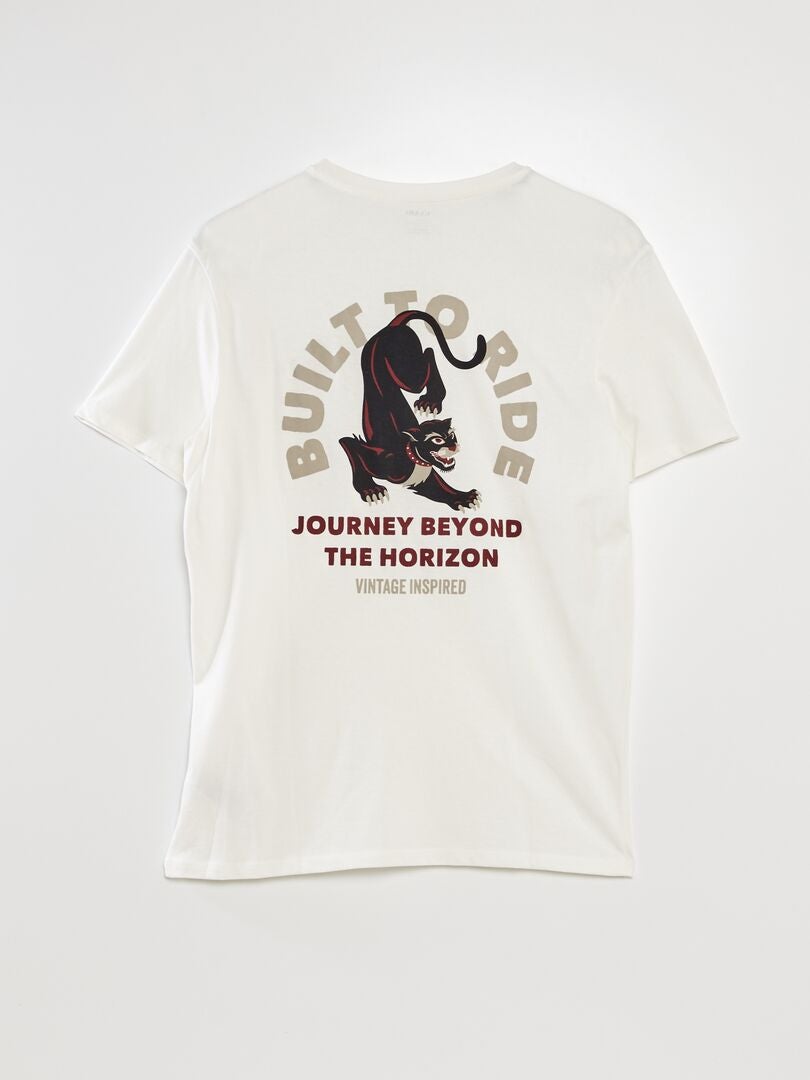 Camiseta estampada nas costas - BRANCA