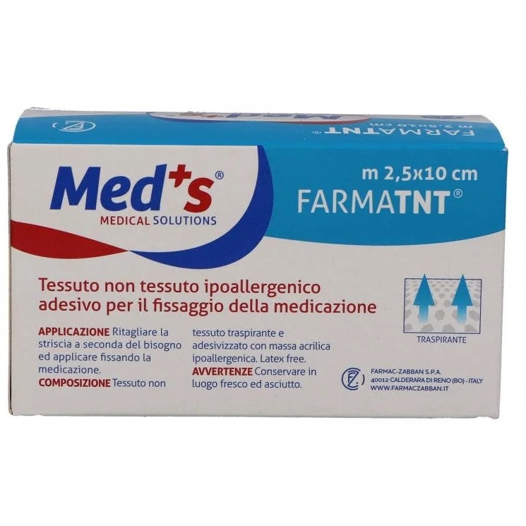 FARMAC-ZABBAN Med's Fix selbstklebendes TNT-Pflaster auf Rolle 2,5 m x 10 cm