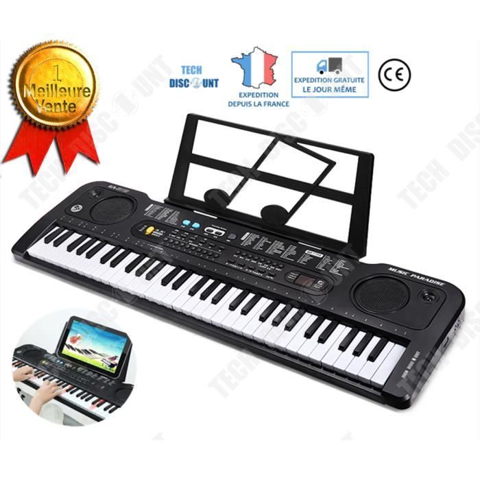 Teclado de piano - TD® - 61 teclas - Recargable - Portátil - Educativo para niños