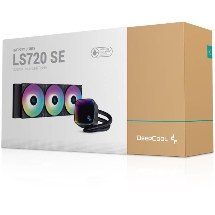 Sistema di raffreddamento a liquido AIO - DEEPCOOL LS720 SE - 3 ventole ARGB da 120 mm - Nero