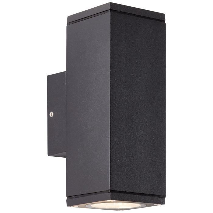 Applique da esterno - BRILLIANT - HALLY - Metallo e vetro - Antracite - LED GU10 - 2 x 10 W IP44
