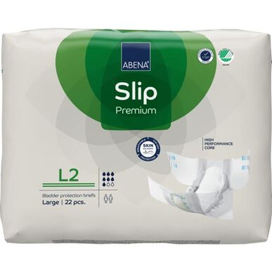 Pañal para incontinencia Abena Slip Premium de alto rendimiento, núcleo grande y transpirable, 22 unidades.