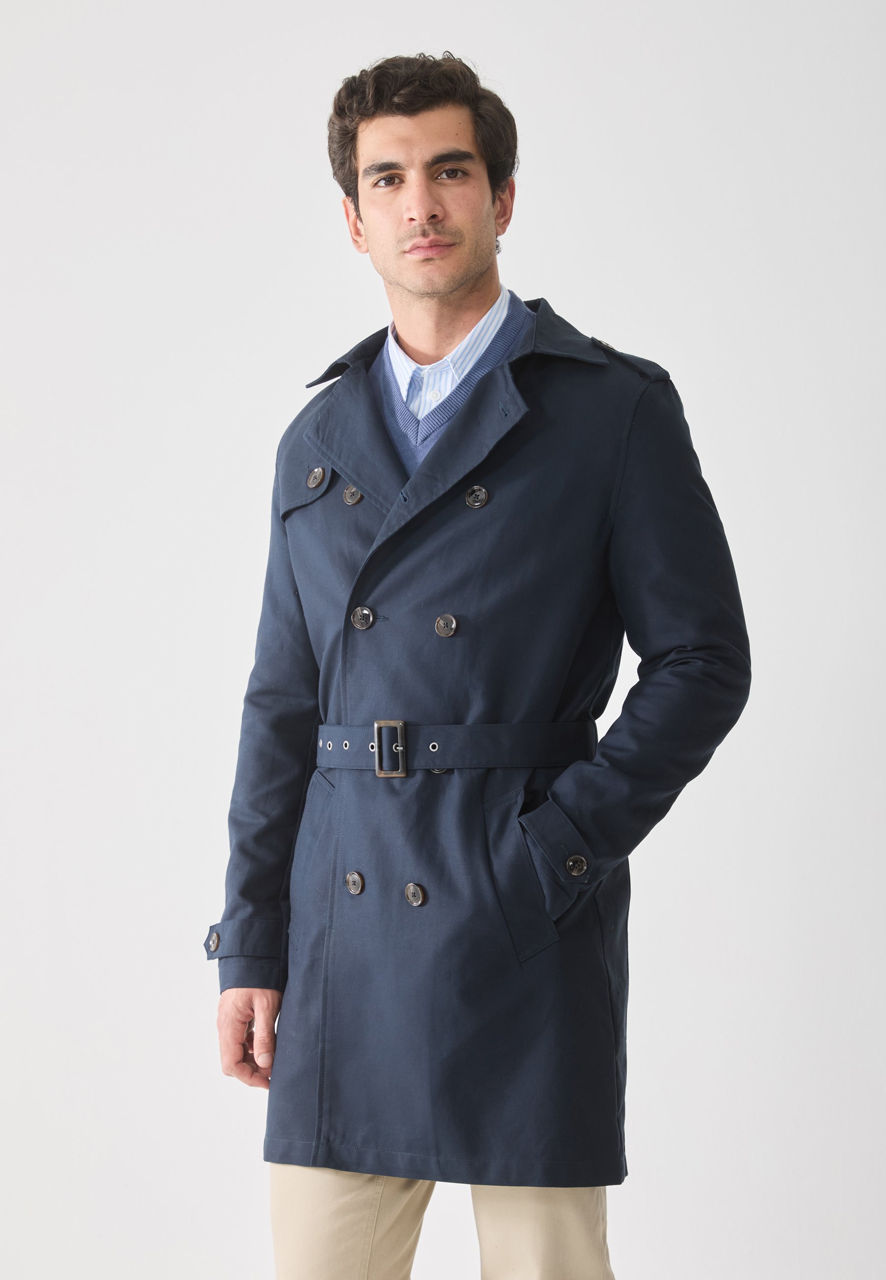 Pier One trenchcoat - donkerblauw