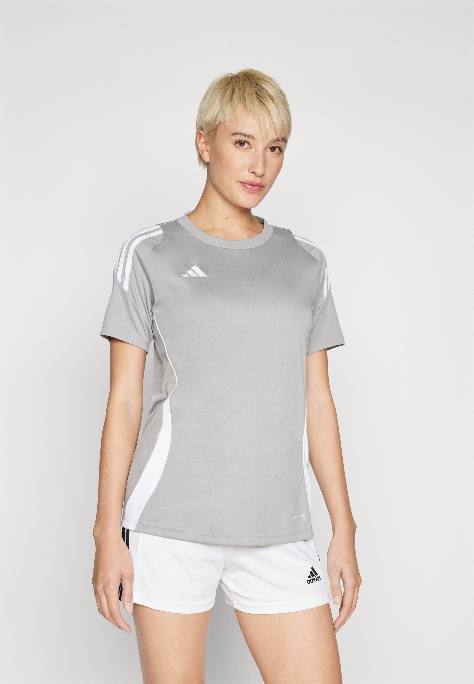 adidas Performance TIRO24 WOMEN - Sportovní tričko - team mid grey/white