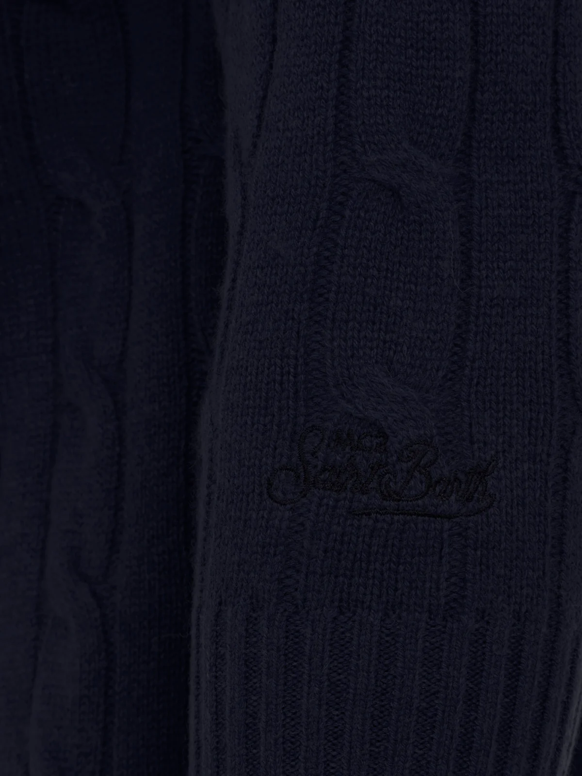 Regent herentrui met ronde hals, marineblauw, van kasjmierblend
