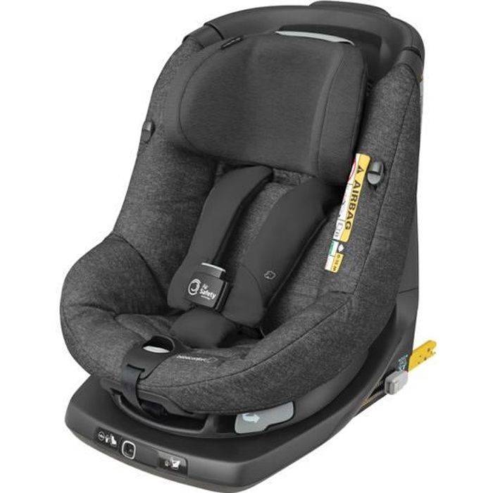 BEBE CONFORT AxissFix Air Car Seat, Group 0+/1, Isofix, Swivel, i-Size, Integrated Airbags, from 4 months to 4 years, Nomad Black