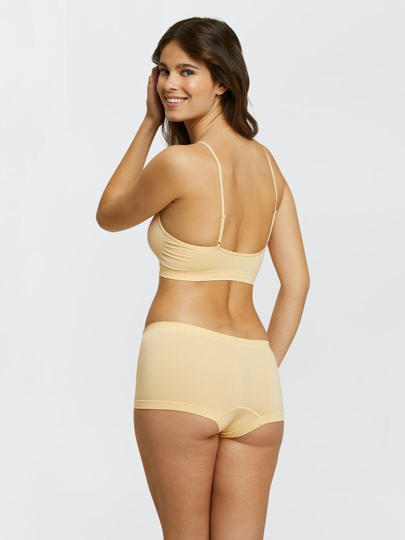 Conjunto de sutiã esportivo elástico - 2 peças - AMARELO