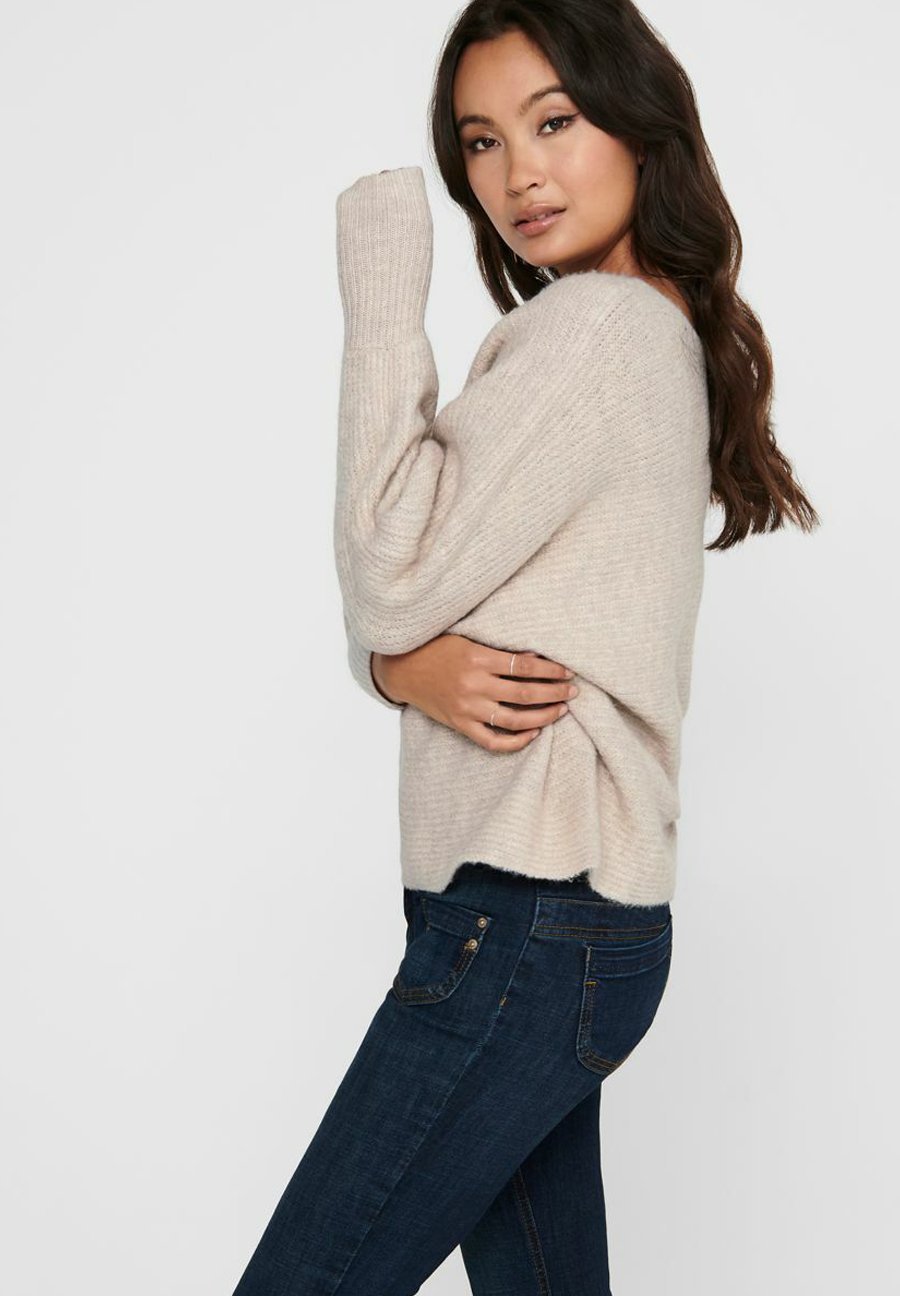 ONLY ONLDANIELLA L/S NOOS - Pullover - ecru