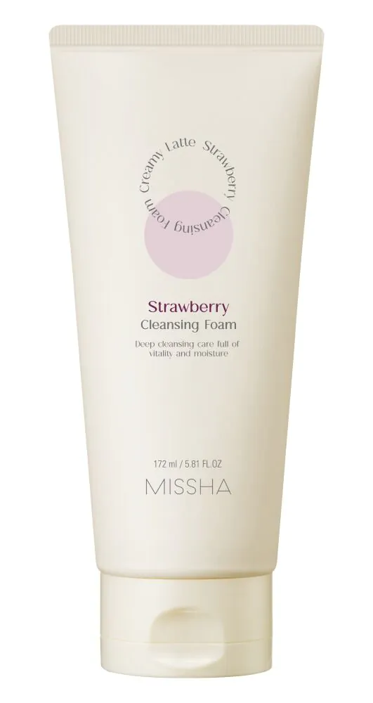 Missha Creamy Latte Pianka do mycia twarzy, Strawberry