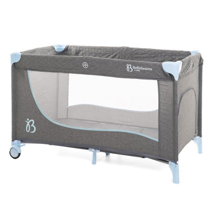 BEBELISSIMO - Baby travel cot - baby crib - from birth - Nighttime - folding bed - 2 levels - blue