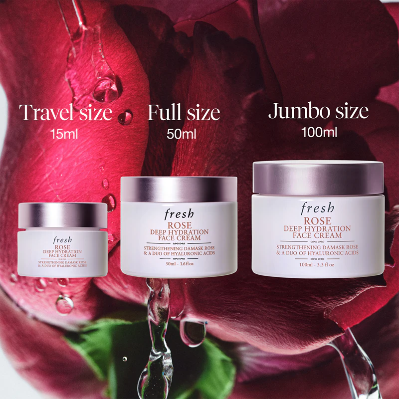 Hydratačný krém na tvár Fresh Rose Deep Hydration Face Cream s kyselinou hyalurónovou