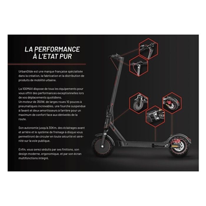 Electric scooter - Urbanglide - Ride 100 Max - Refurbished - 30 km range - 25 km/h speed