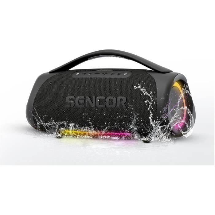Altavoz Bluetooth resistente al agua - SENCOR - RESONEX MEGA - 190W - 5 altavoces - IPX7 - Negro