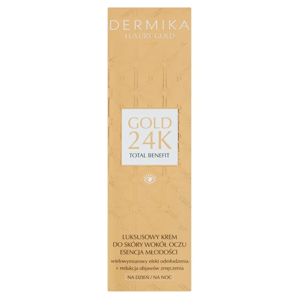 Dermika Luxury Gold 24K Luksusowy krem do skóry Wokół oczu Esencja Młodości