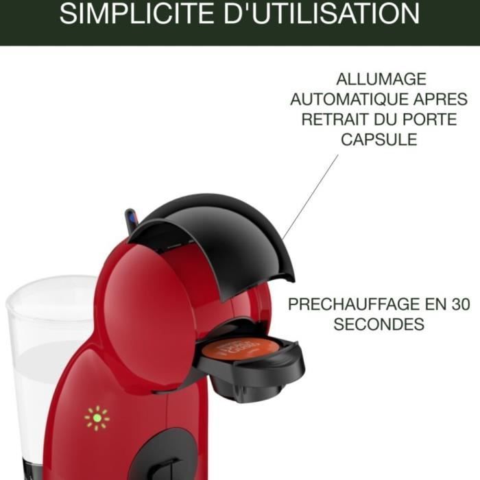 Macchina da caffè KRUPS Nescafé Dolce Gusto + 48 capsule, per espresso, compatta, multi-bevanda, Piccolo XS Rosso YY4580FD
