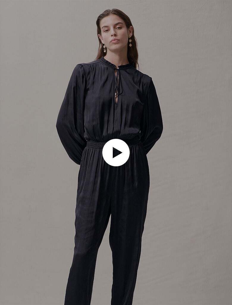 Zwarte aansluitende jumpsuit - Zwart