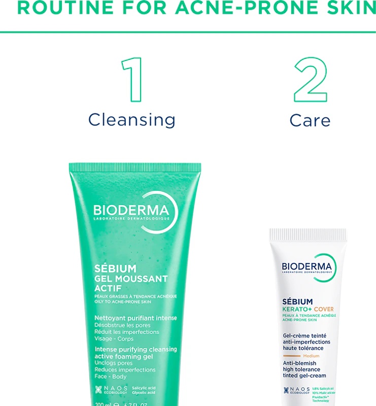 Bioderma Sébium Kerato+ Cover матирајућа тонирајућа крема против несавршености коже склоне акнама