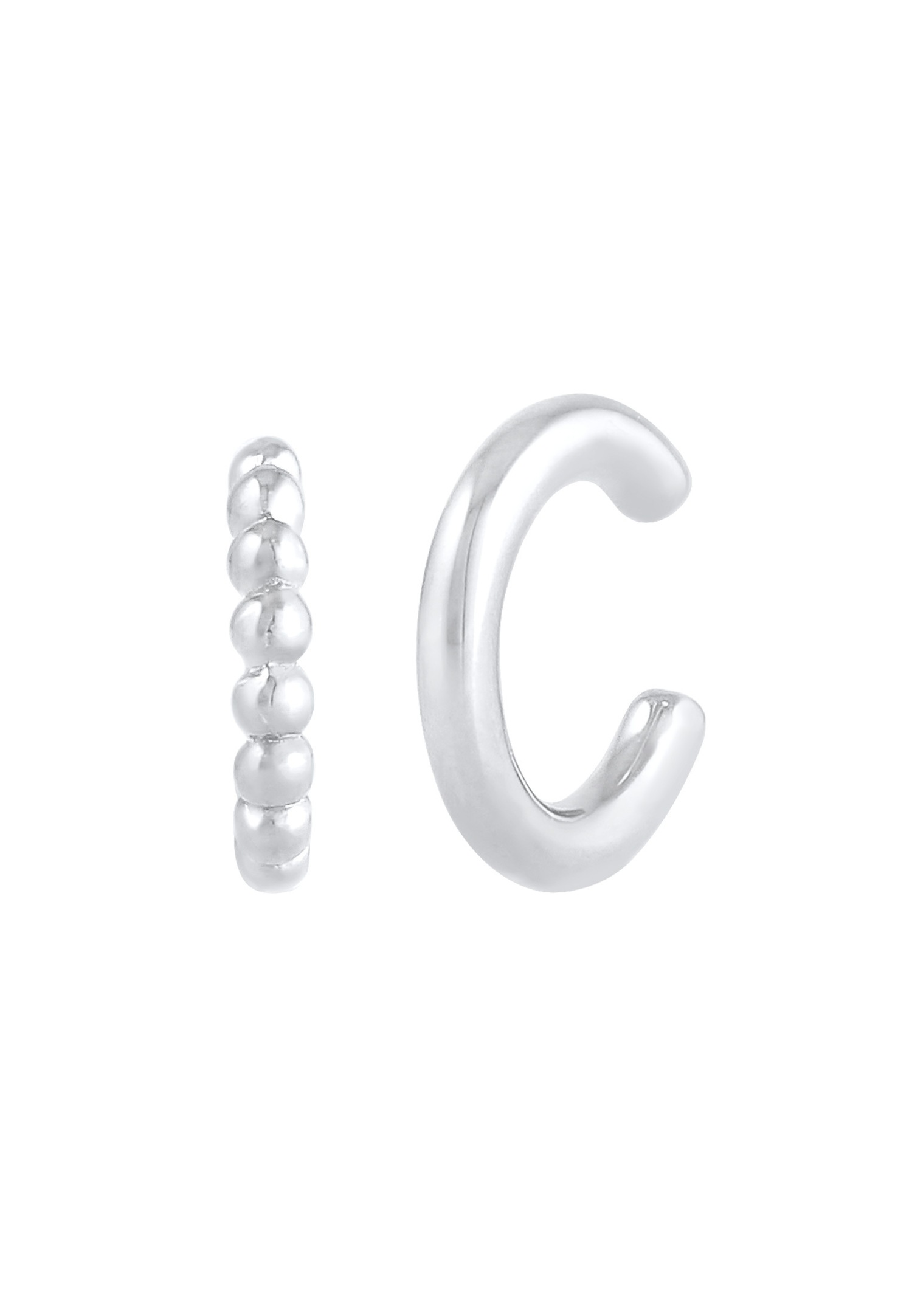Elli Femmes earcuff set de 2 boules basiques minimaliste en argent sterling 925